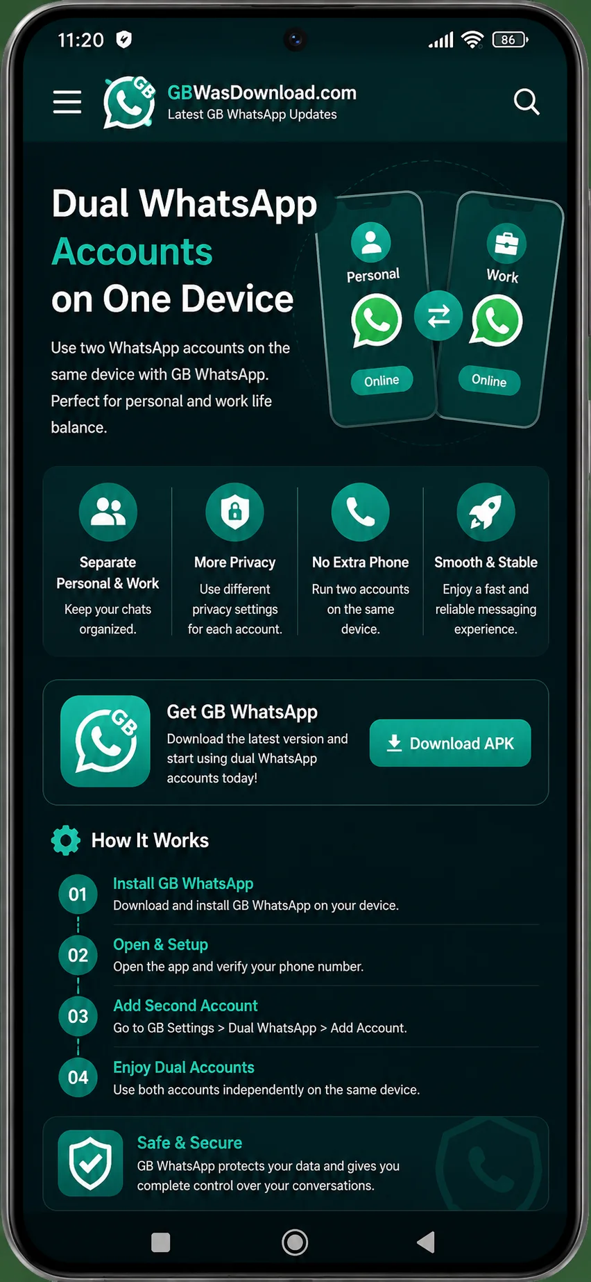 Dual WhatsApp Accounts on One Device