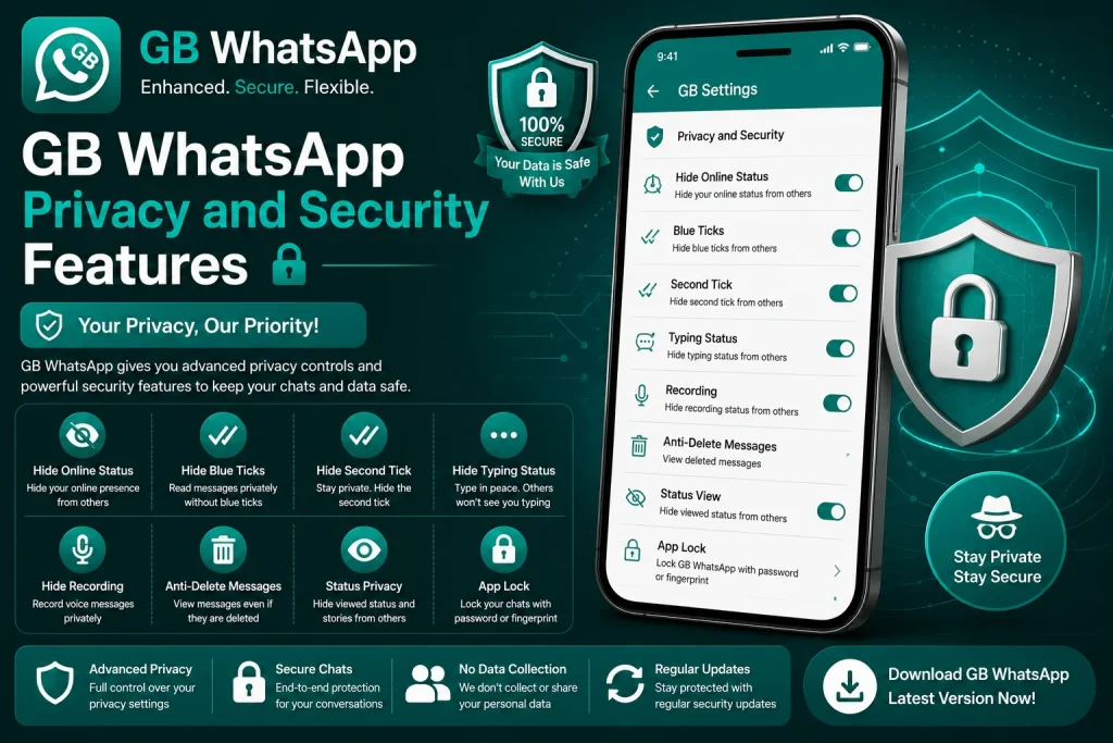 GB WhatsApp Privacy and Security FeaturesGB WhatsApp Privacy and Security Features