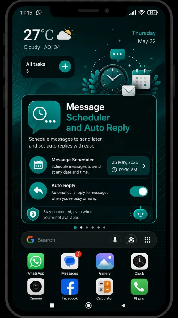 Message Scheduler and Auto Reply gb whatsapp